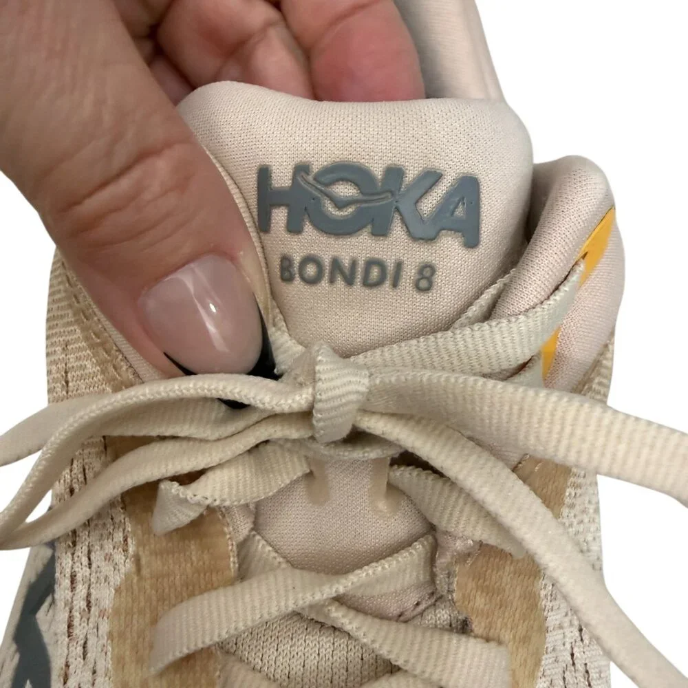 Hoka One One Bondi 8 Running Training Women's Sneaker Cream/Vanilla Size US 9.5